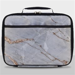 Gray Light Marble Stone Texture Background Full Print Lunch Bag by Cemarart