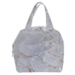 Gray Light Marble Stone Texture Background Boxy Hand Bag by Cemarart