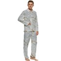 Gray Light Marble Stone Texture Background Men s Long Sleeve Velvet Pocket Pajamas Set View2