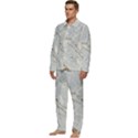 Gray Light Marble Stone Texture Background Men s Long Sleeve Velvet Pocket Pajamas Set View3