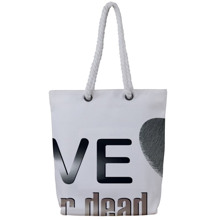 Leaf Leaf Full Print Rope Handle Tote (Small)