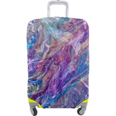 Amethyst Flow Luggage Cover (large) by kaleidomarblingart