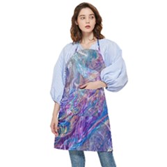 Amethyst Flow Pocket Apron by kaleidomarblingart