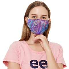 Amethyst Flow Fitted Cloth Face Mask (adult) by kaleidomarblingart