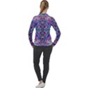 Cobalt arabesque Women s Pique Long Sleeve T-Shirt View2