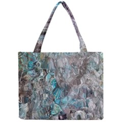 Mono Turquoise Blend Mini Tote Bag by kaleidomarblingart