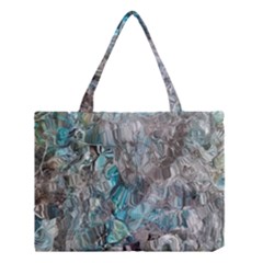 Mono Turquoise Blend Medium Tote Bag by kaleidomarblingart