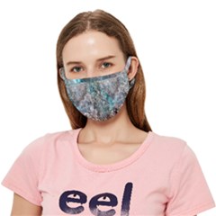 Mono Turquoise Blend Crease Cloth Face Mask (adult) by kaleidomarblingart