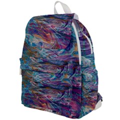 Abstarct Cobalt Waves Top Flap Backpack by kaleidomarblingart