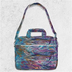 Abstarct Cobalt Waves Macbook Pro 13  Shoulder Laptop Bag  by kaleidomarblingart