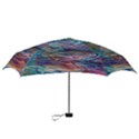 Abstarct cobalt waves Mini Folding Umbrellas View3