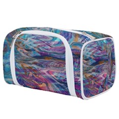 Abstarct Cobalt Waves Toiletries Pouch by kaleidomarblingart