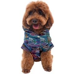 Abstarct Cobalt Waves Dog Coat by kaleidomarblingart