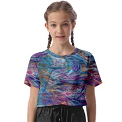 Abstarct Cobalt Waves Kids  Basic T-shirt