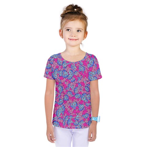 Colorful Cosutme Collage Motif Pattern Kids  One Piece T-shirt by dflcprintsclothing