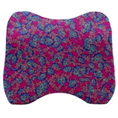 Colorful Cosutme Collage Motif Pattern Velour Head Support Cushion by dflcprintsclothing