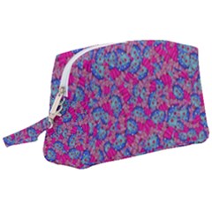 Colorful Cosutme Collage Motif Pattern Wristlet Pouch Bag (large)