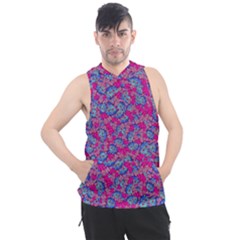 Colorful Cosutme Collage Motif Pattern Men s Sleeveless Hoodie by dflcprintsclothing