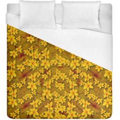 Blooming Flowers Of Lotus Paradise Duvet Cover (king Size) by pepitasart