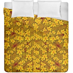 Blooming Flowers Of Lotus Paradise Duvet Cover Double Side (king Size) by pepitasart