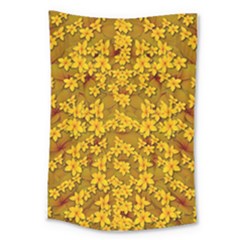 Blooming Flowers Of Lotus Paradise Large Tapestry