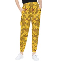 Blooming Flowers Of Lotus Paradise Women s Tapered Pants by pepitasart