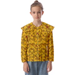 Blooming Flowers Of Lotus Paradise Kids  Peter Pan Collar Blouse by pepitasart