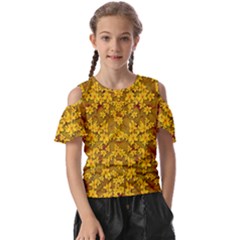 Blooming Flowers Of Lotus Paradise Kids  Butterfly Cutout T-shirt by pepitasart