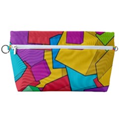 Abstract Cube Colorful  3d Square Pattern Handbag Organizer by Cemarart