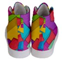 Abstract Cube Colorful  3d Square Pattern Women s Hi-Top Skate Sneakers View4