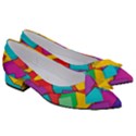 Abstract Cube Colorful  3d Square Pattern Women s Bow Heels View3