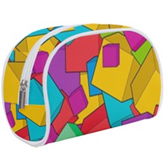 Abstract Cube Colorful  3d Square Pattern Make Up Case (large) by Cemarart