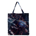 Fractal Cube 3d Art Nightmare Abstract Grocery Tote Bag View2