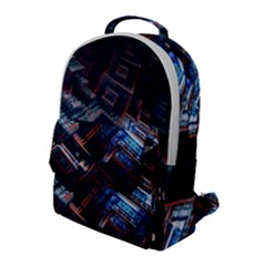 Fractal Cube 3d Art Nightmare Abstract Flap Pocket Backpack (large) by Cemarart