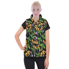 Flowers Pattern Art Floral Texture Women s Button Up Vest by Cemarart