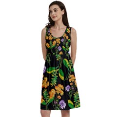 Flowers Pattern Art Floral Texture Classic Skater Dress by Cemarart