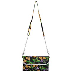 Flowers Pattern Art Floral Texture Mini Crossbody Handbag