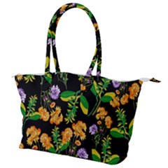 Flowers Pattern Art Floral Texture Canvas Shoulder Bag by Cemarart