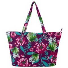 Flowers Pattern Art Texture Floral Full Print Shoulder Bag by Cemarart