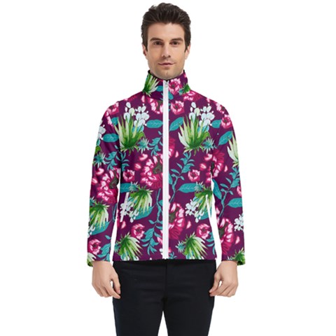 Flowers Pattern Art Texture Floral Men s Bomber Jacket by Cemarart