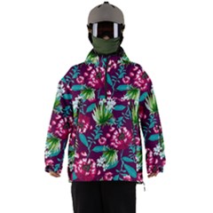 Flowers Pattern Art Texture Floral Men s Ski And Snowboard Waterproof Breathable Jacket