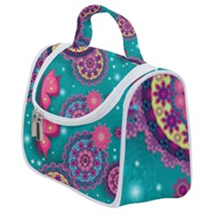 Floral Pattern Abstract Colorful Flow Oriental Spring Summer Satchel Handbag by Cemarart