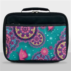 Floral Pattern Abstract Colorful Flow Oriental Spring Summer Lunch Bag by Cemarart