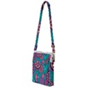 Floral Pattern Abstract Colorful Flow Oriental Spring Summer Multi Function Travel Bag View1