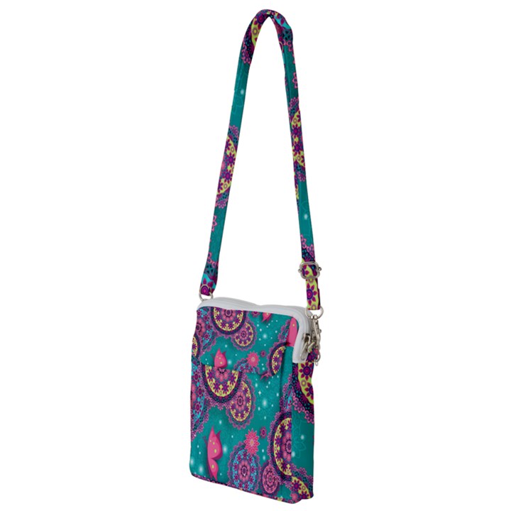 Floral Pattern Abstract Colorful Flow Oriental Spring Summer Multi Function Travel Bag