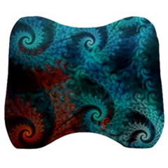 Fractal Art Spiral Ornaments Pattern Velour Head Support Cushion by Cemarart