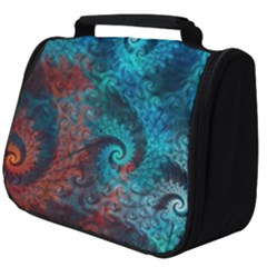 Fractal Art Spiral Ornaments Pattern Full Print Travel Pouch (big)