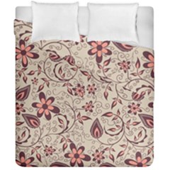 Violet Floral Pattern Flowers Vintage Flora Patterns Duvet Cover Double Side (california King Size) by Cemarart