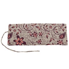 Violet Floral Pattern Flowers Vintage Flora Patterns Roll Up Canvas Pencil Holder (s) by Cemarart