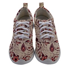 Violet Floral Pattern Flowers Vintage Flora Patterns Women Athletic Shoes by Cemarart